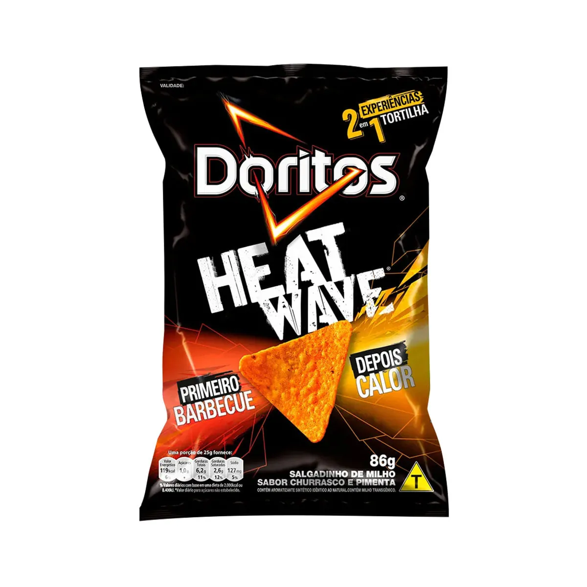 Salgadinho De Milho Churrasco E Pimenta Doritos Heatwave Pacote 86g
