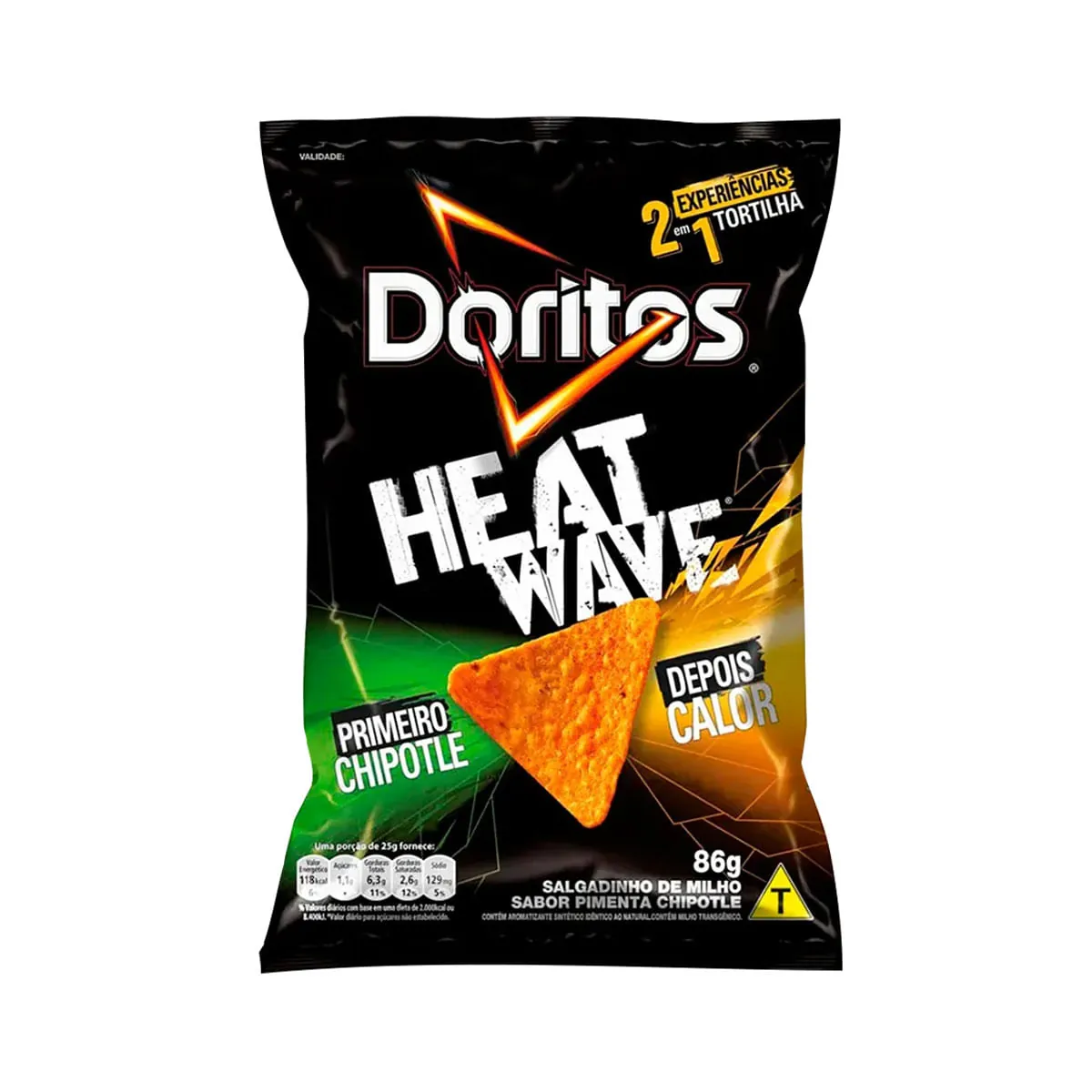 Salgadinho De Milho Pimenta Chipotle Doritos Heatwave Pacote 86g