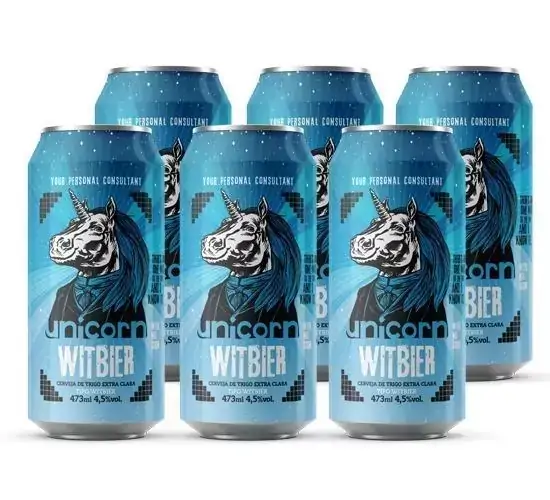 Cerveja Unicorn Witbier Caixa C/ 6 Latas 473 ml