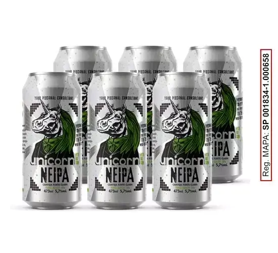Cerveja Unicorn Neipa Caixa C/ 6 Latas 473ml