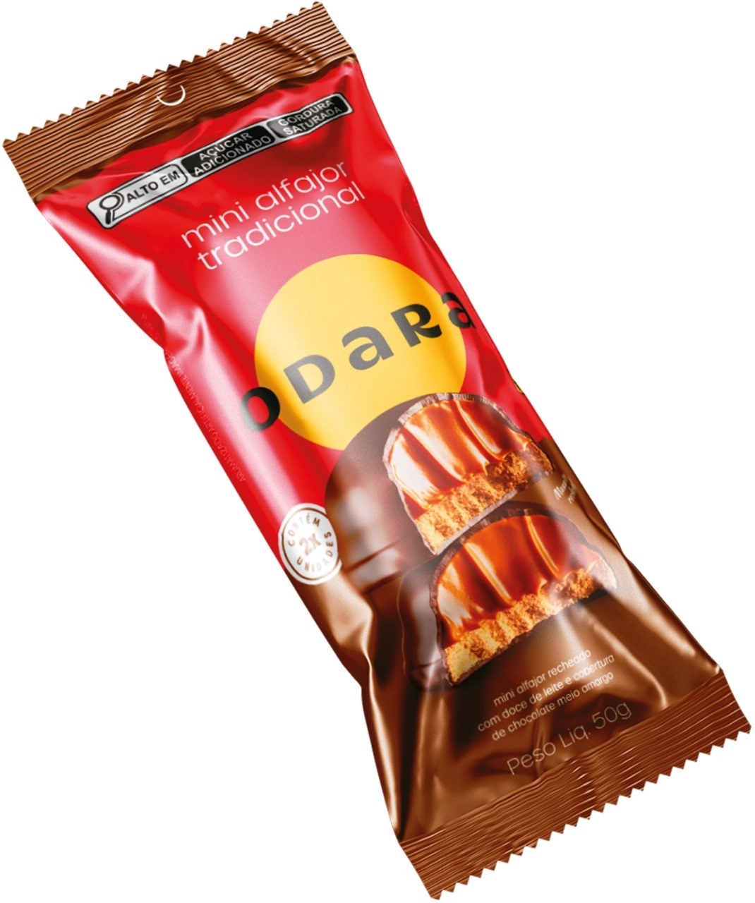 Mini Alfajor Tradicional Odara Pacote 50g 2 Unidades