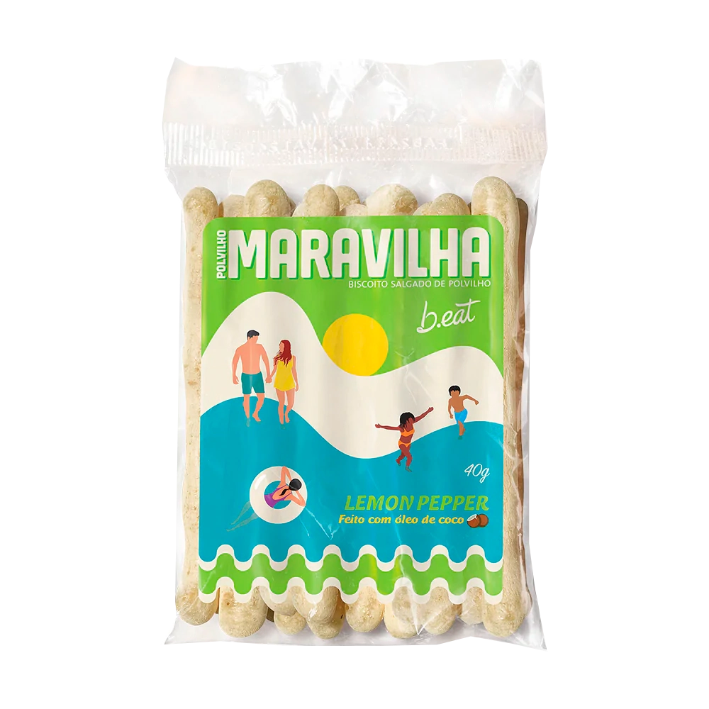 Bisc Povilho Lemon Pepper Maravilha B.eat 40g