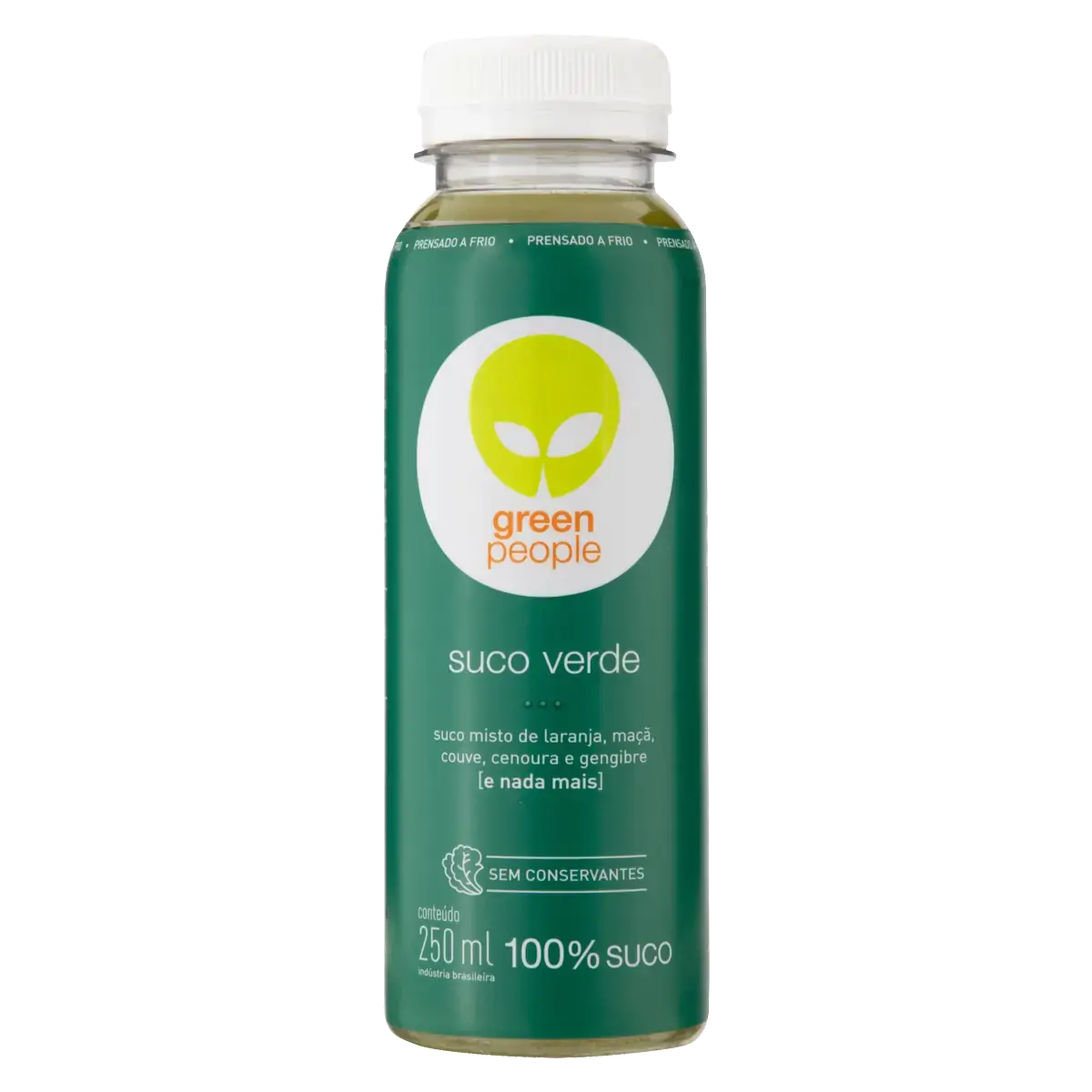 Suco Verde Prensado A Frio Greenpeople Garrafa 250ml