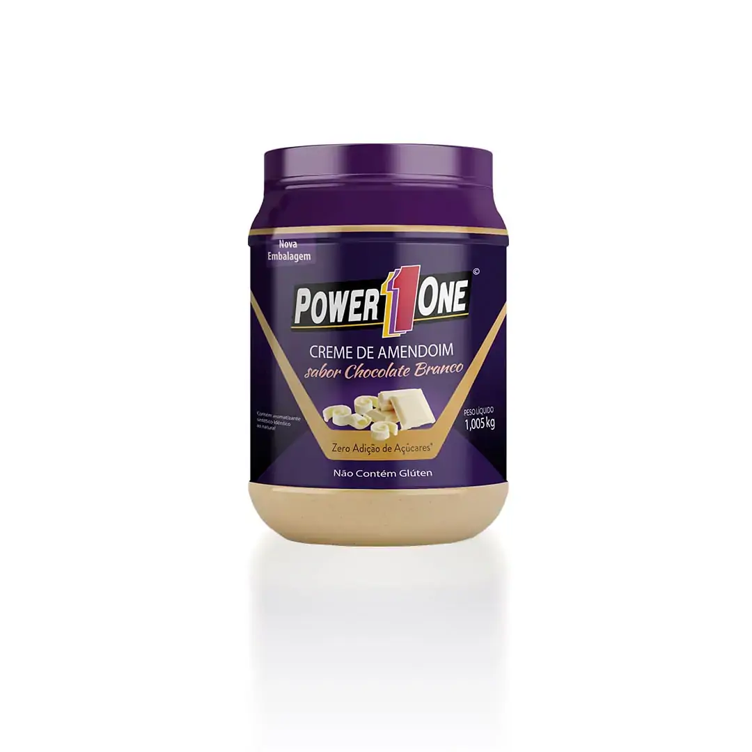 Creme Amendoim C/chocolate Branco Power One 1,005kg