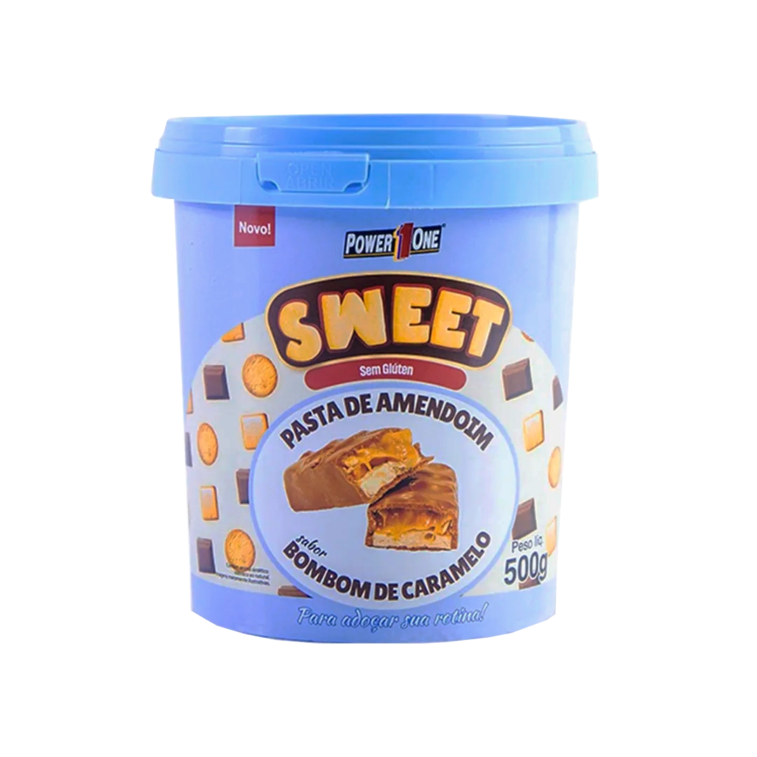 Pasta de Amendoim Sweet 500g BomBom de Caramelo Power 1 One