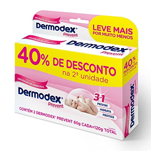 Creme Preventivo De Assaduras Dermodex Prevent Caixa 120g 2 Unidades Leve Mais Pague Menos