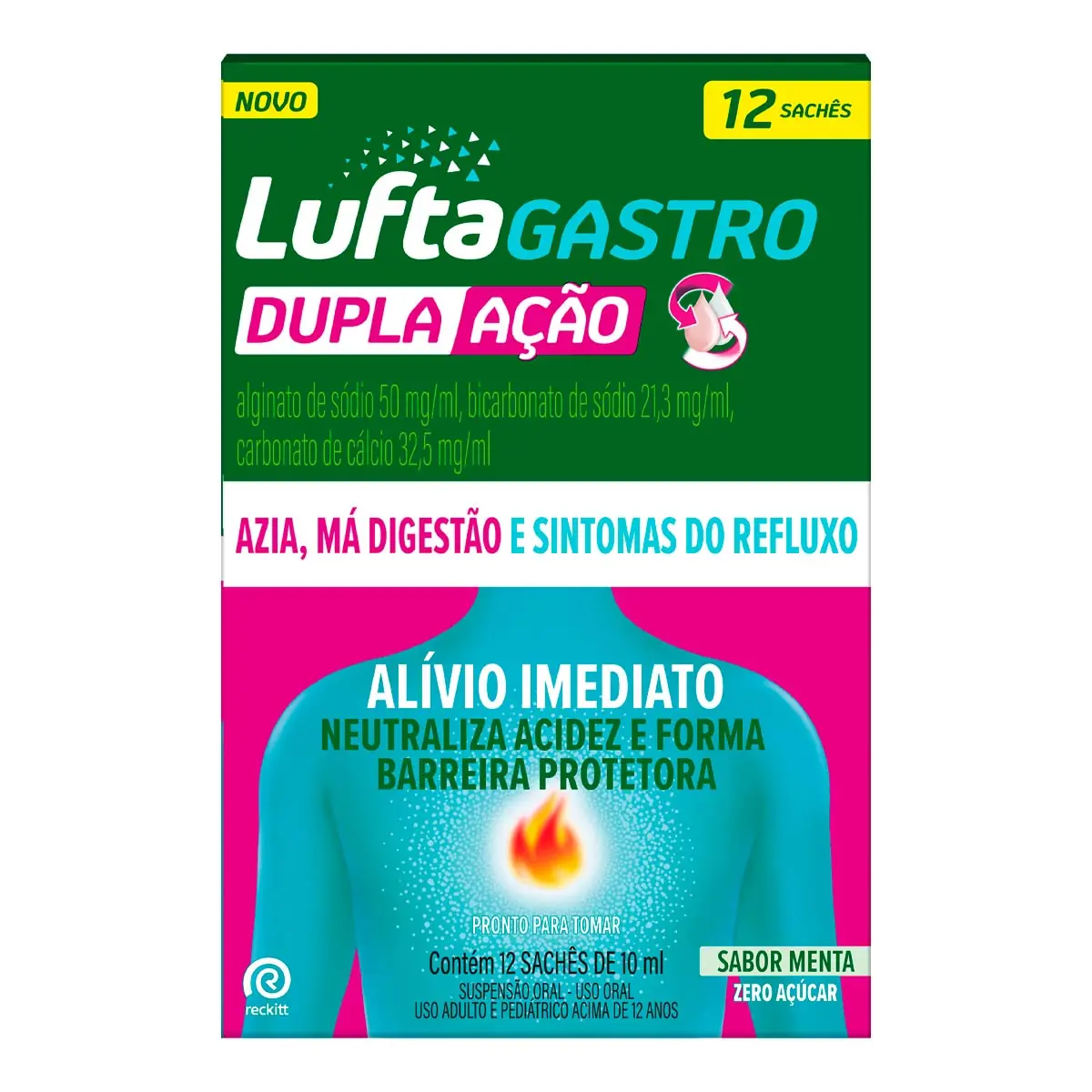 Luftagastropro 50 21,3 32,5mg/ml Sus Or 12 Env X 10ml