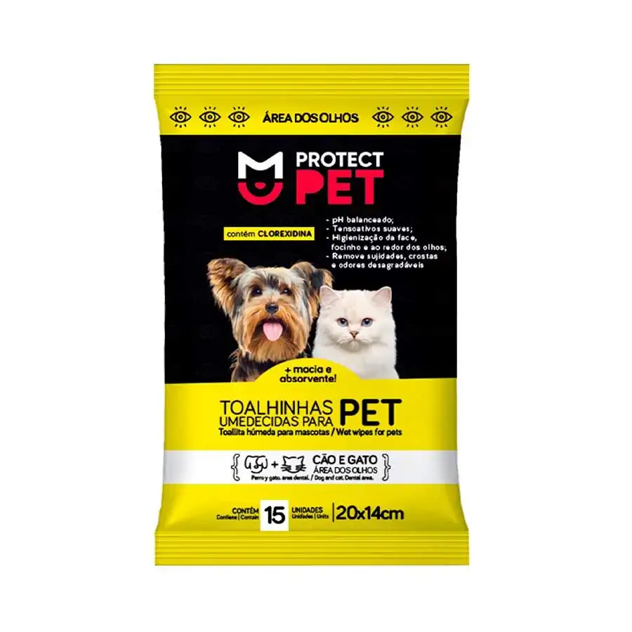 Toalha Umed Protect Pet Olhos 15un