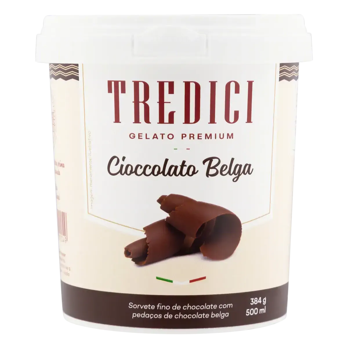 Gelato Chocolate Tredici Premium Pote 500ml