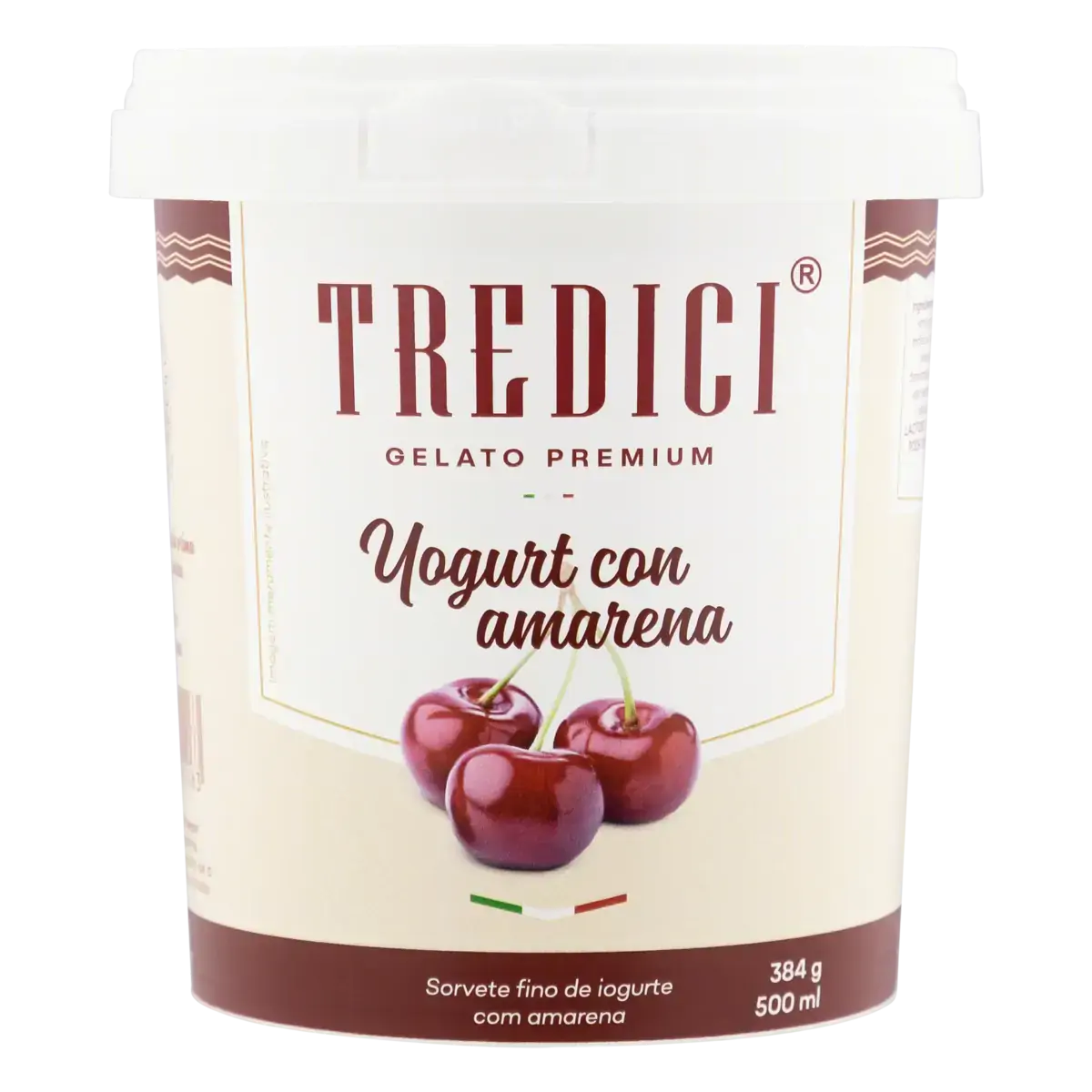 Gelato Iogurte Com Amarena Tredici Premium Pote 500ml