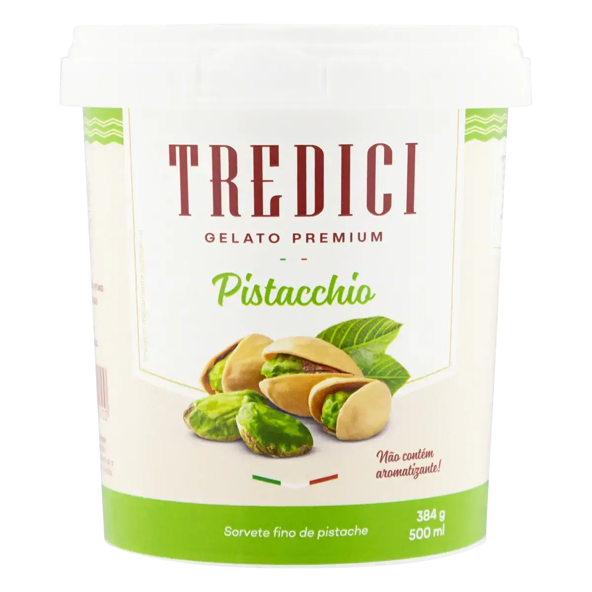 Gelato Pistache Tredici Premium Pote 500ml