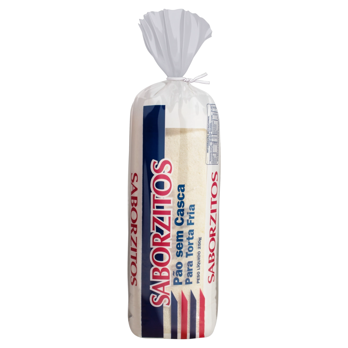 Pão Para Torta Fria Sem Casca Saborzitos Pacote 250g