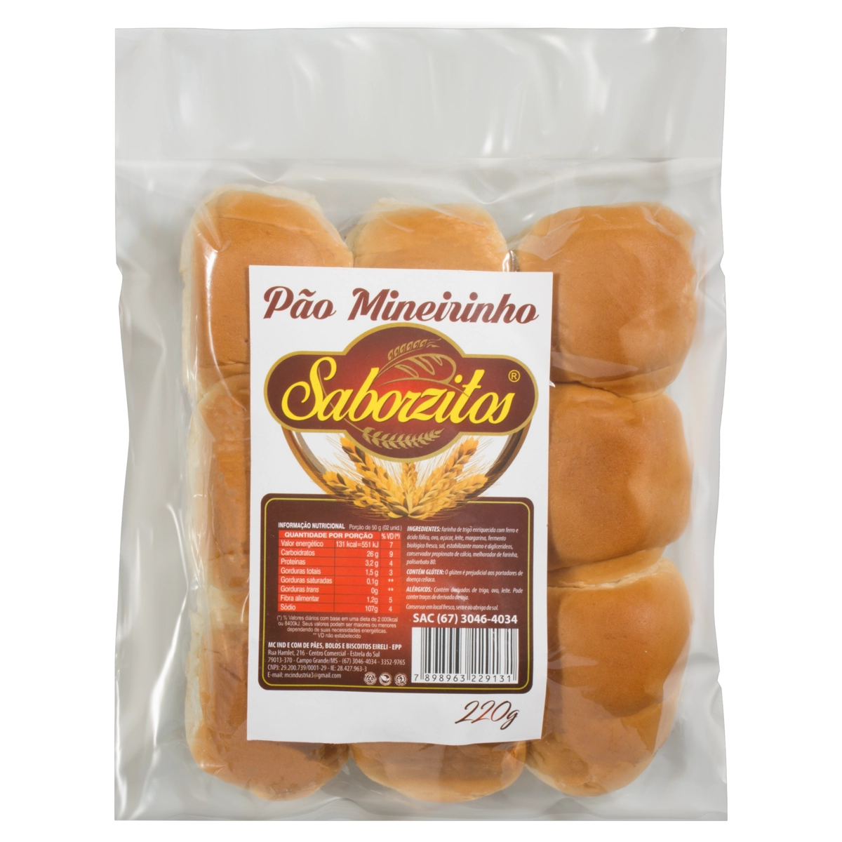 Pão Mineirinho Saborzitos Pacote 220g