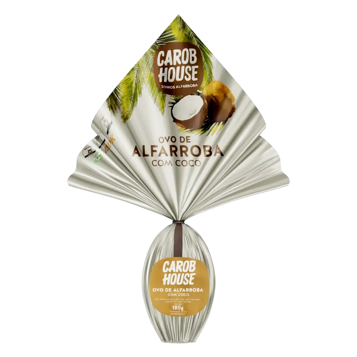Ovo De Páscoa De Alfarroba Com Coco Carob House 180g