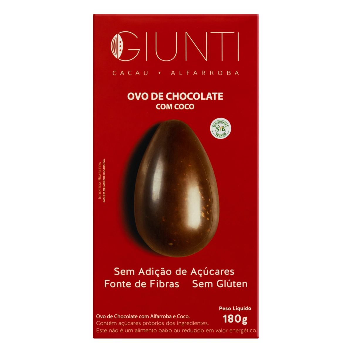 Ovo De Páscoa De Alfarroba Com Coco Giunti Caixa 180g