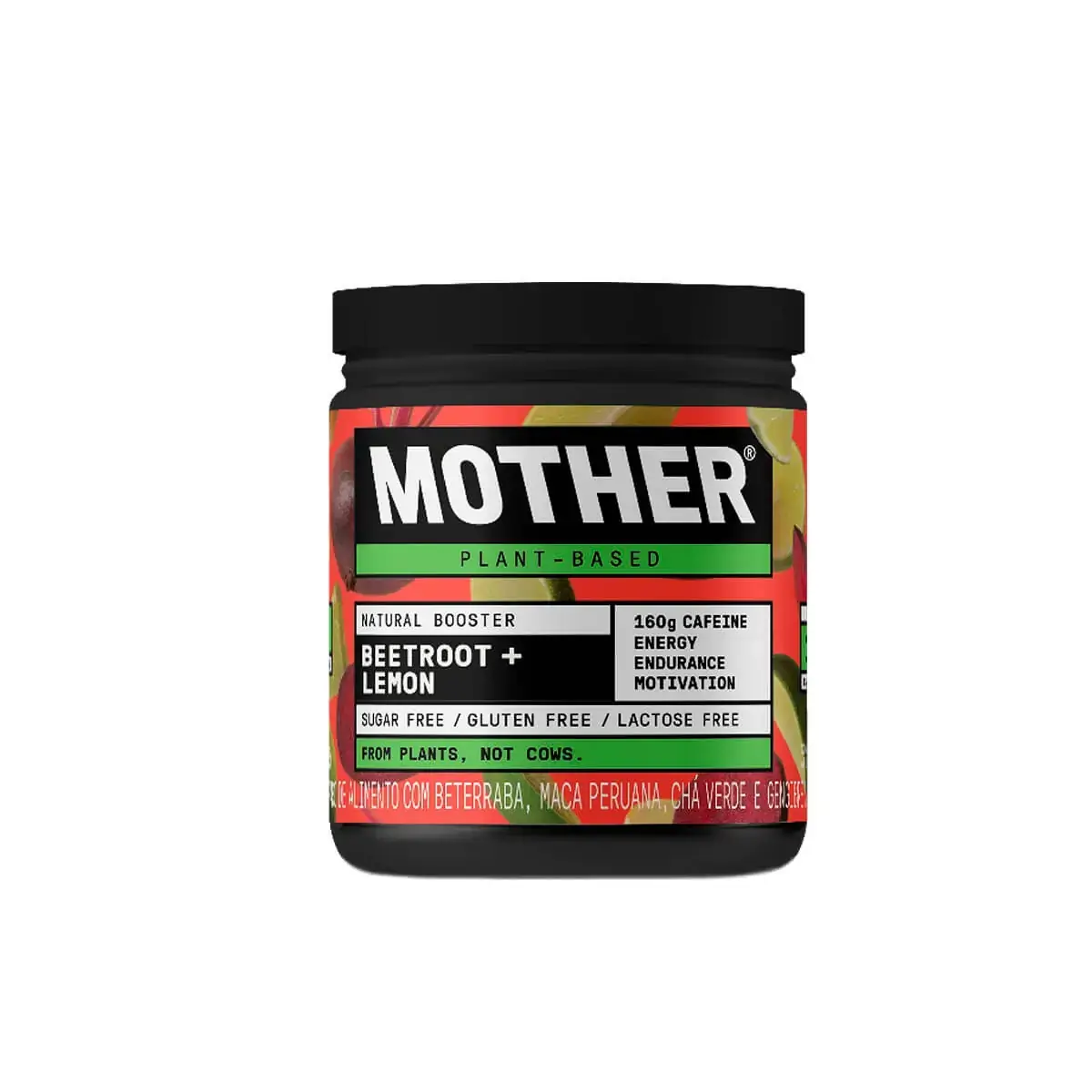 Pré Treino Natural Booster Vegano Zero Açúcar 175g - Mother