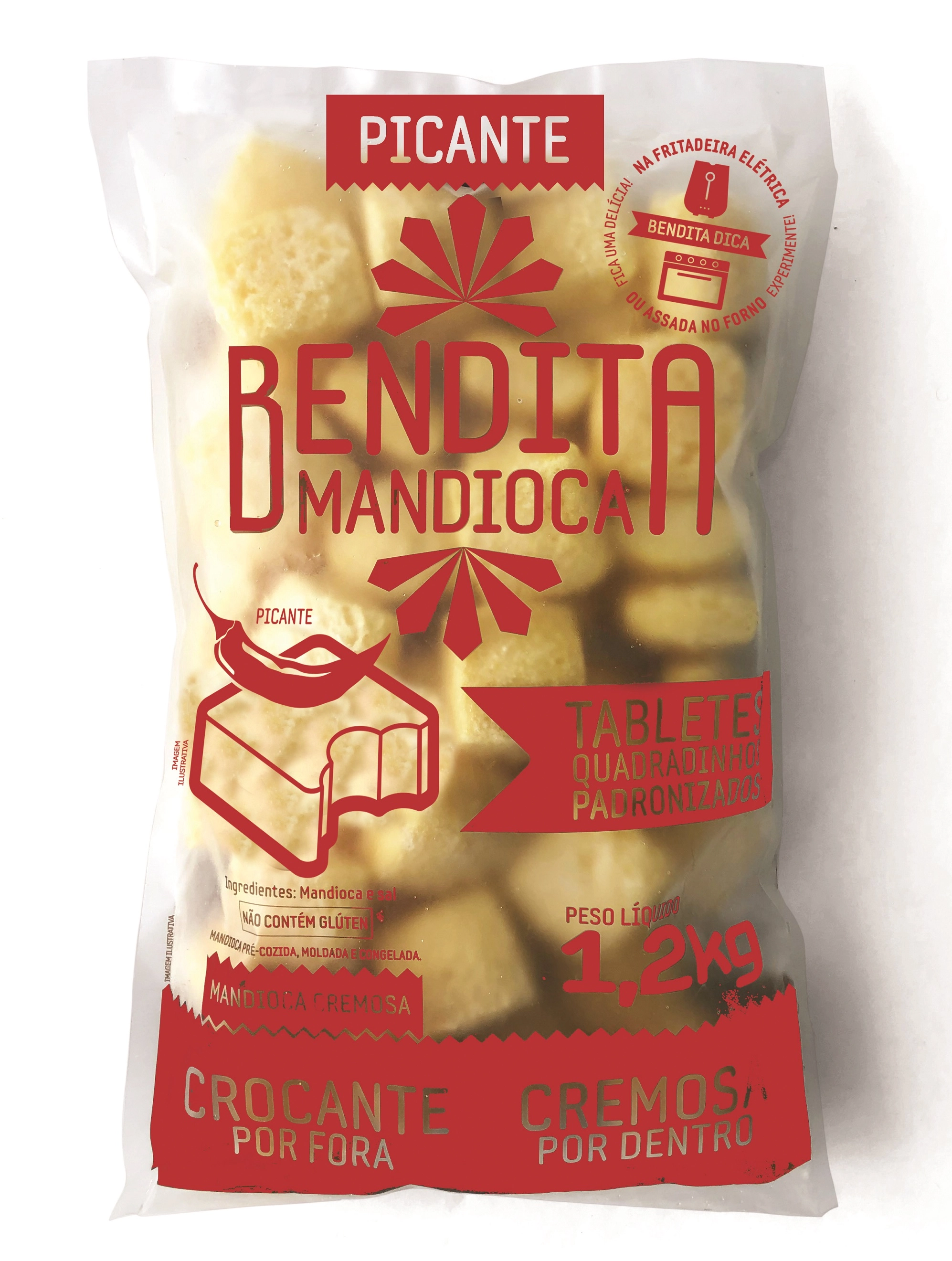 Mandioca Tablete Cremosa Apimentada 1,2 Kg Bendita Mandioca