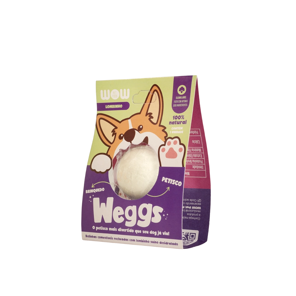 Petisco Wow Weggs Sabor Lombinho 1un