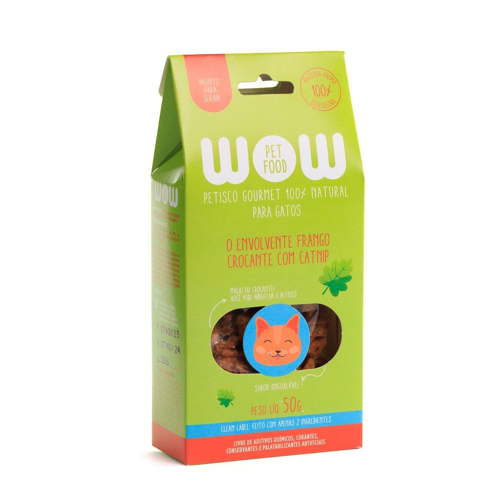 Cat Envolvente Frango Crocante Com Catnip 50g