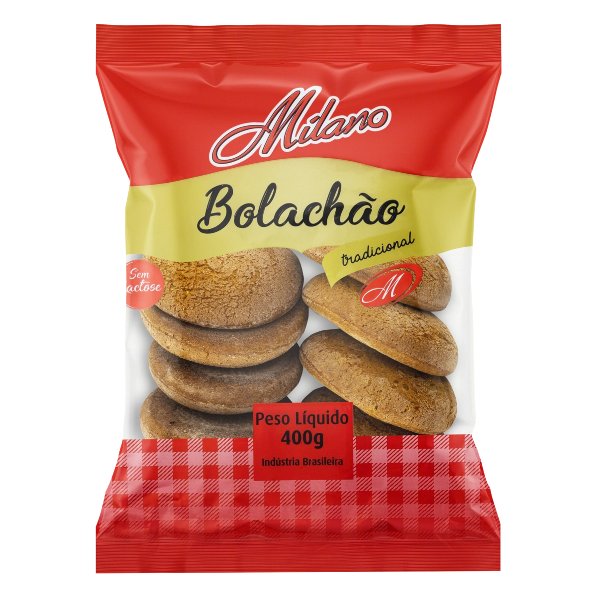Bolachão Tradicional Zero Lactose Milano Pacote 400g