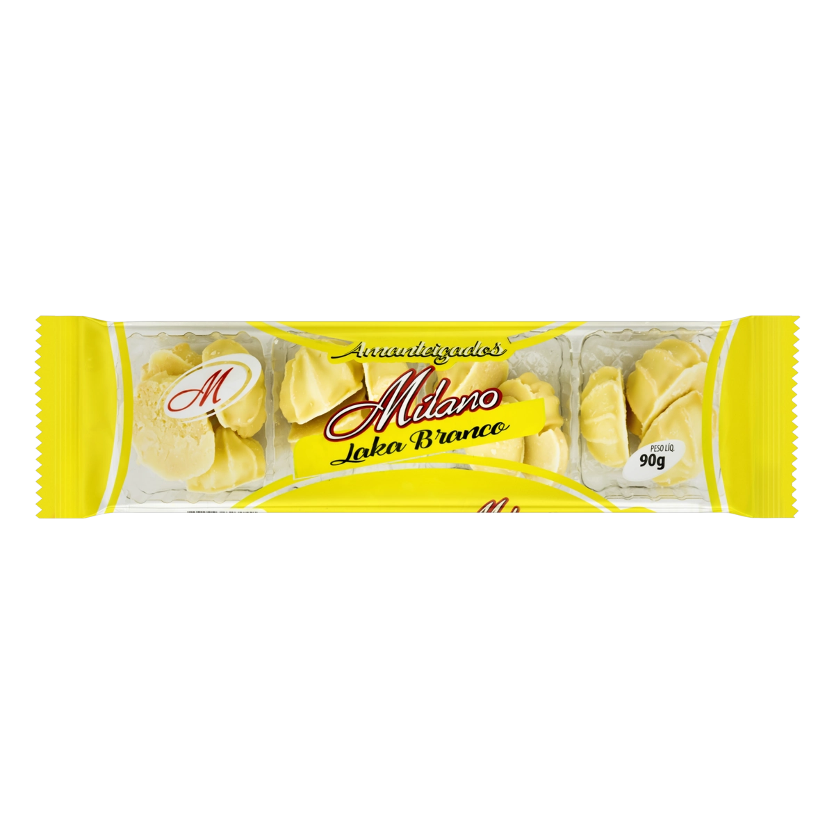 Biscoito Amanteigado Laka Branco Milano Pacote 90g