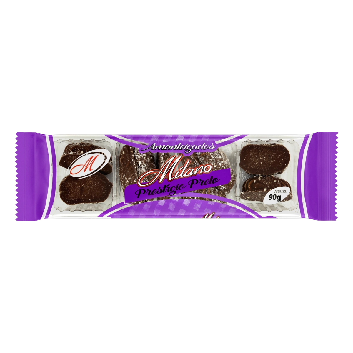 Biscoito Amanteigado Prestígio Preto Milano Pacote 90g
