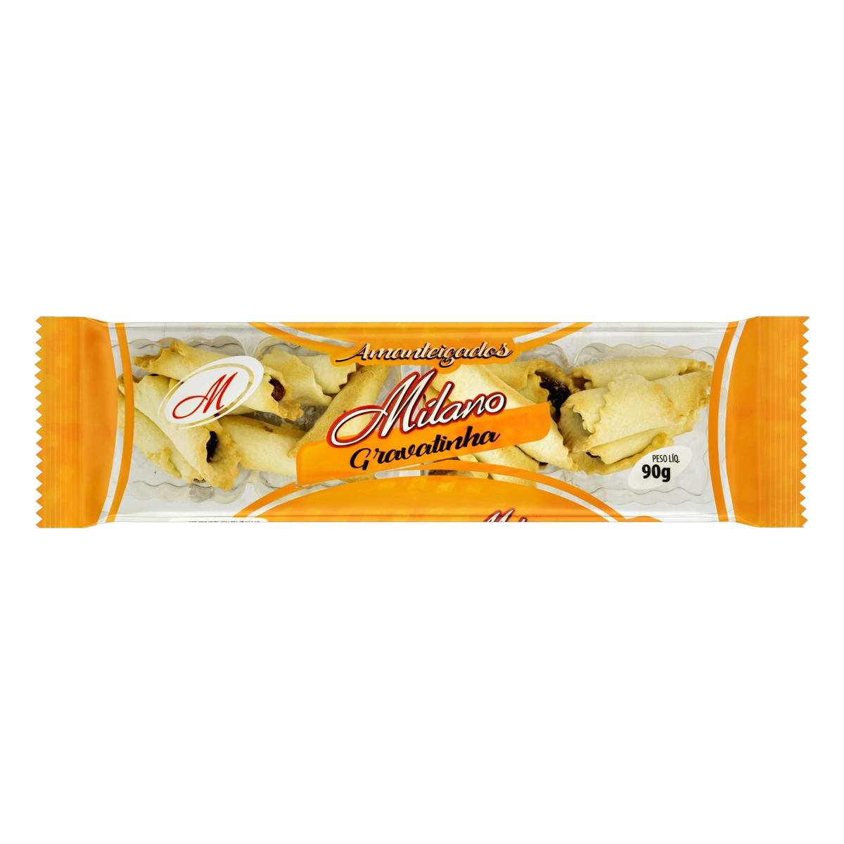 Biscoito Amanteigado Gravatinha Milano Pacote 90g