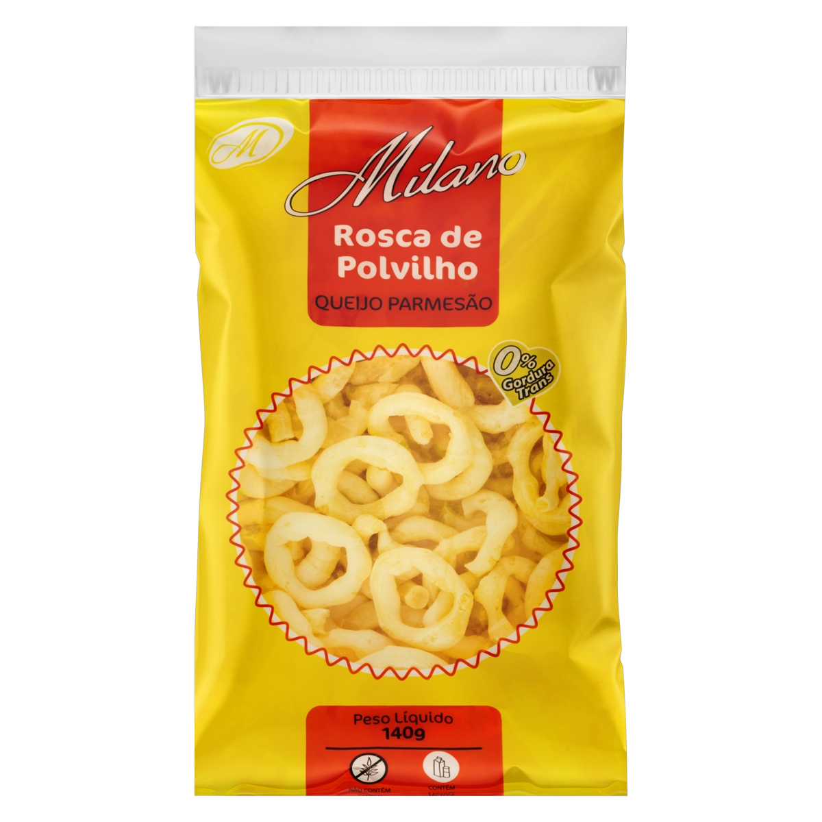 Rosca De Polvilho Queijo Parmesão Milano Pacote 140g