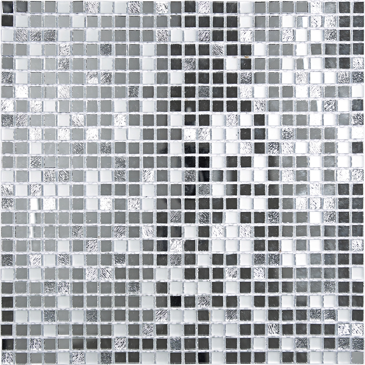 Pastilha Silver MM02 30x30cm Glass Mosaic