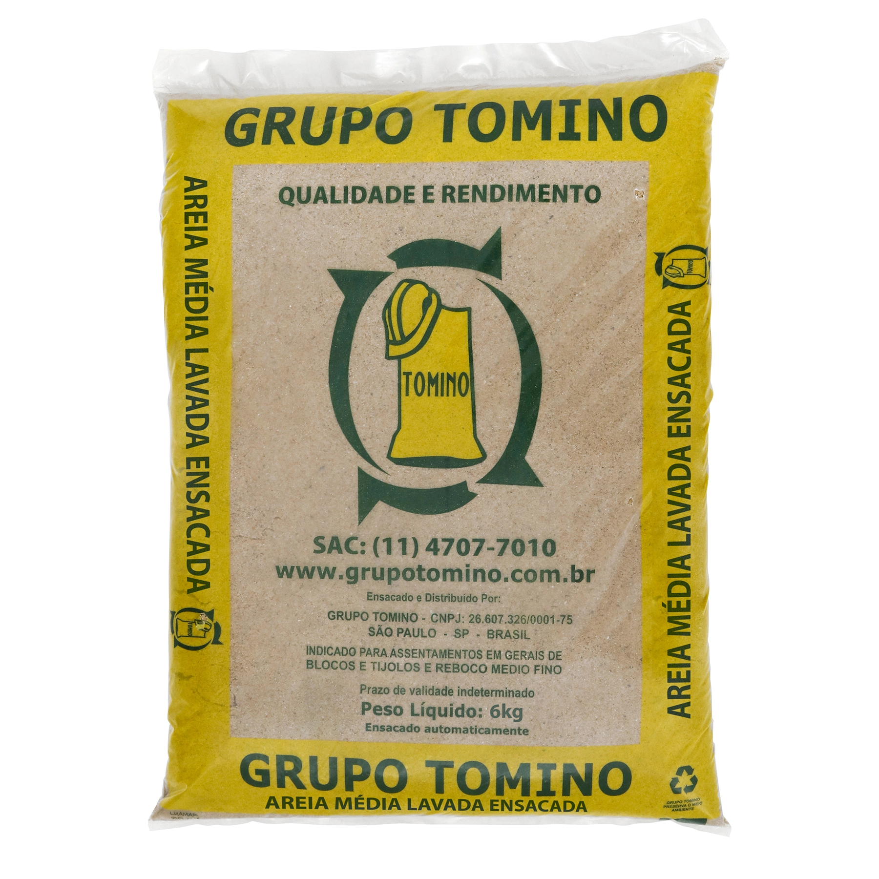 Areia Média Saco 6kg Grupo Tomino