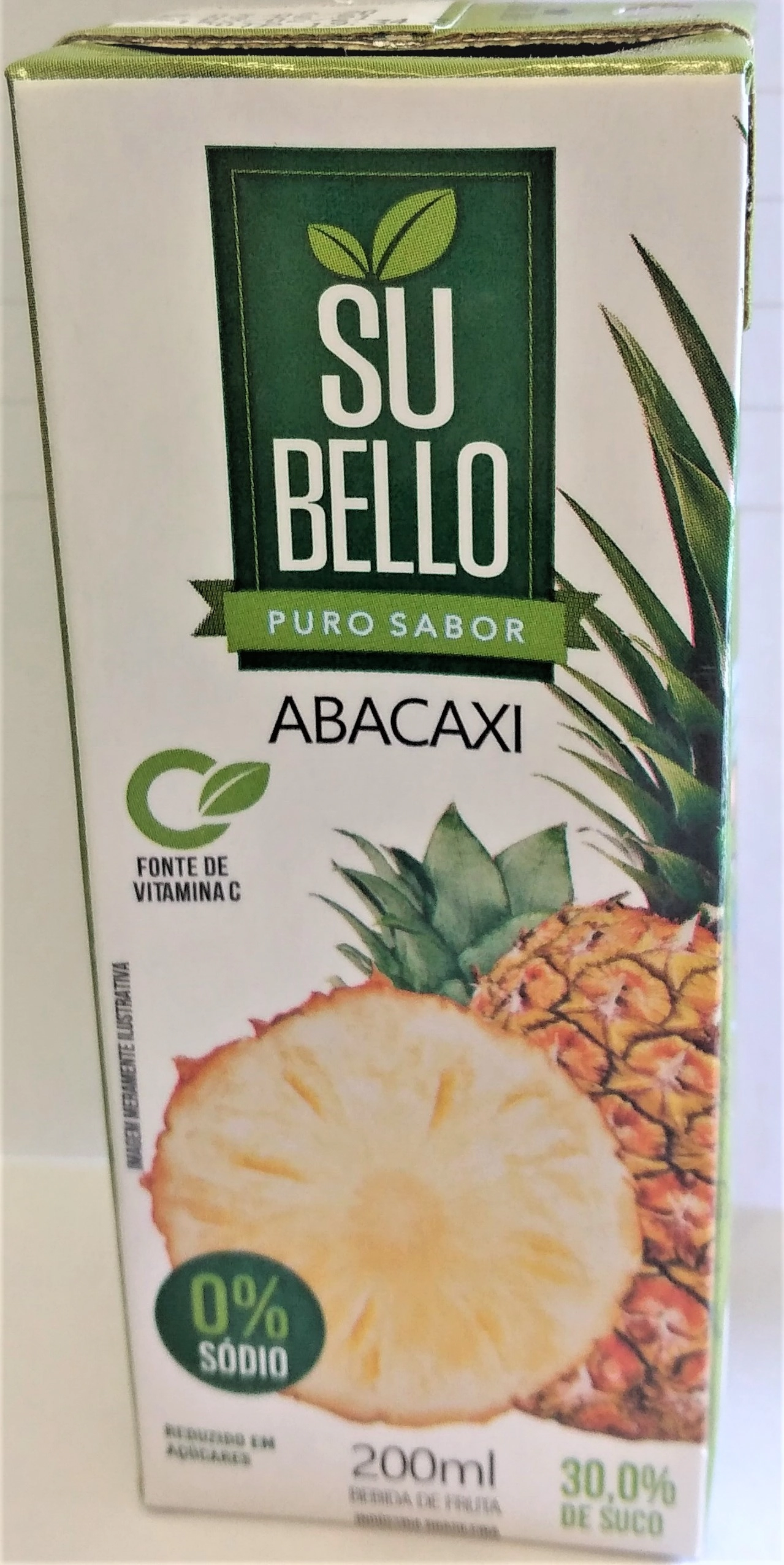 Bebida Adoçada Abacaxi Subello Caixa 200ml