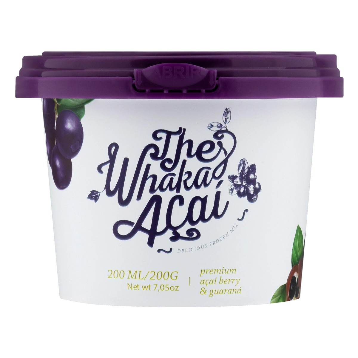 Açaí Com Guaraná The Whaka Premium Pote 200ml