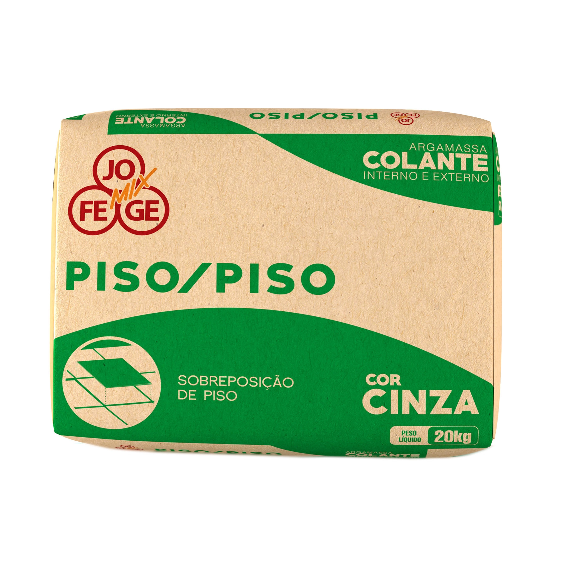 Argamassa Piso sobre Piso Interno e Externo 20kg Cinza Jofege Mix