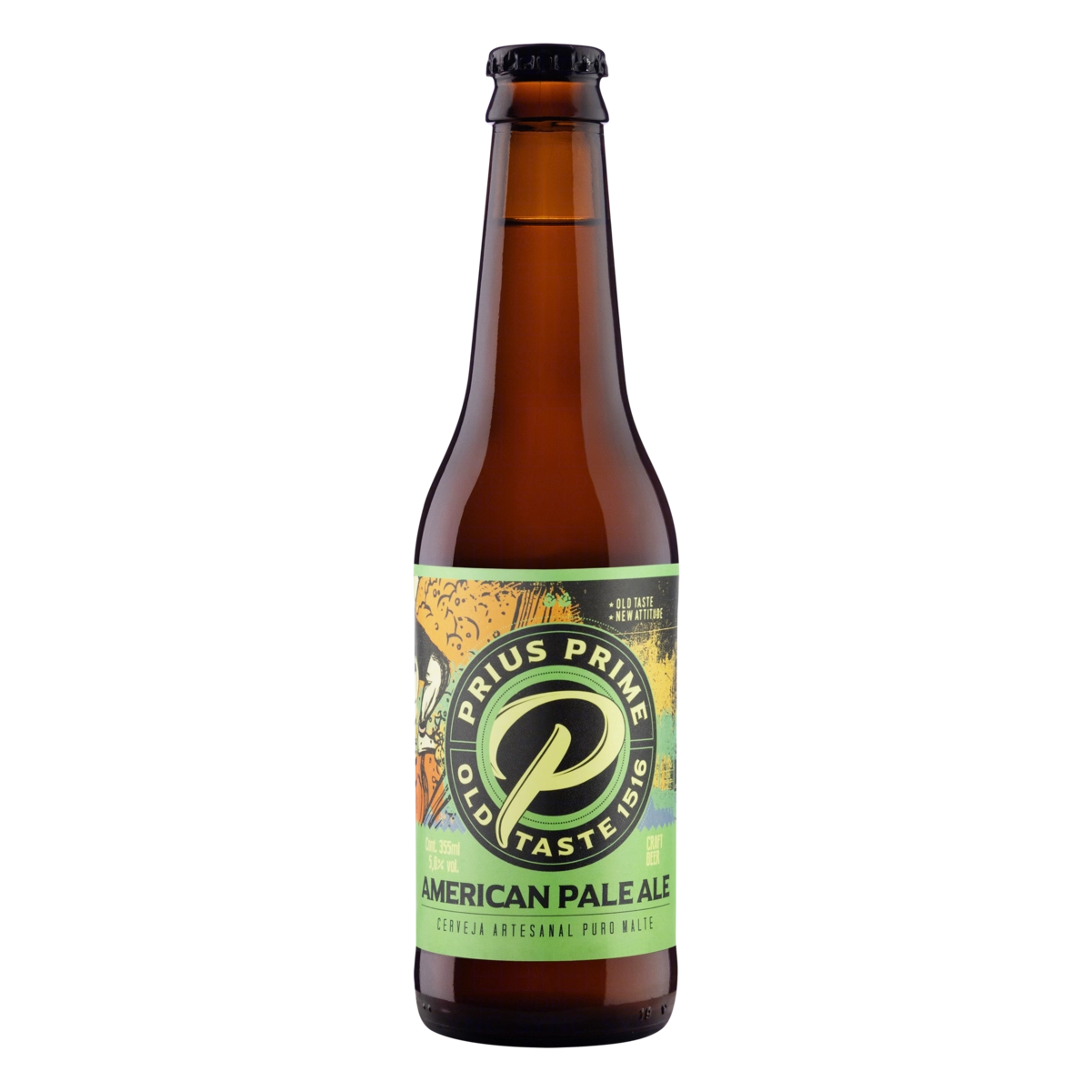 Cerveja American Pale Ale Puro Malte Prius Prime Garrafa 355ml
