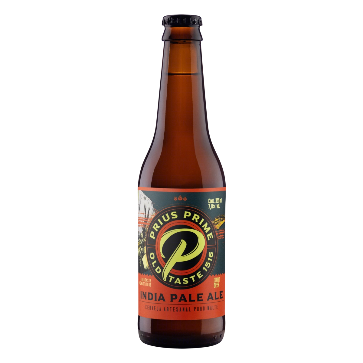 Cerveja India Pale Ale Puro Malte Prius Prime Garrafa 355ml