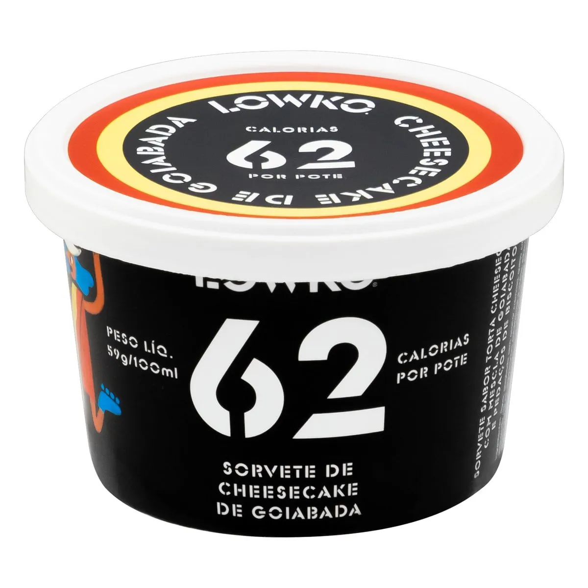 Sorvete Cheesecake de Goiabada Lowko Pote 100 ml