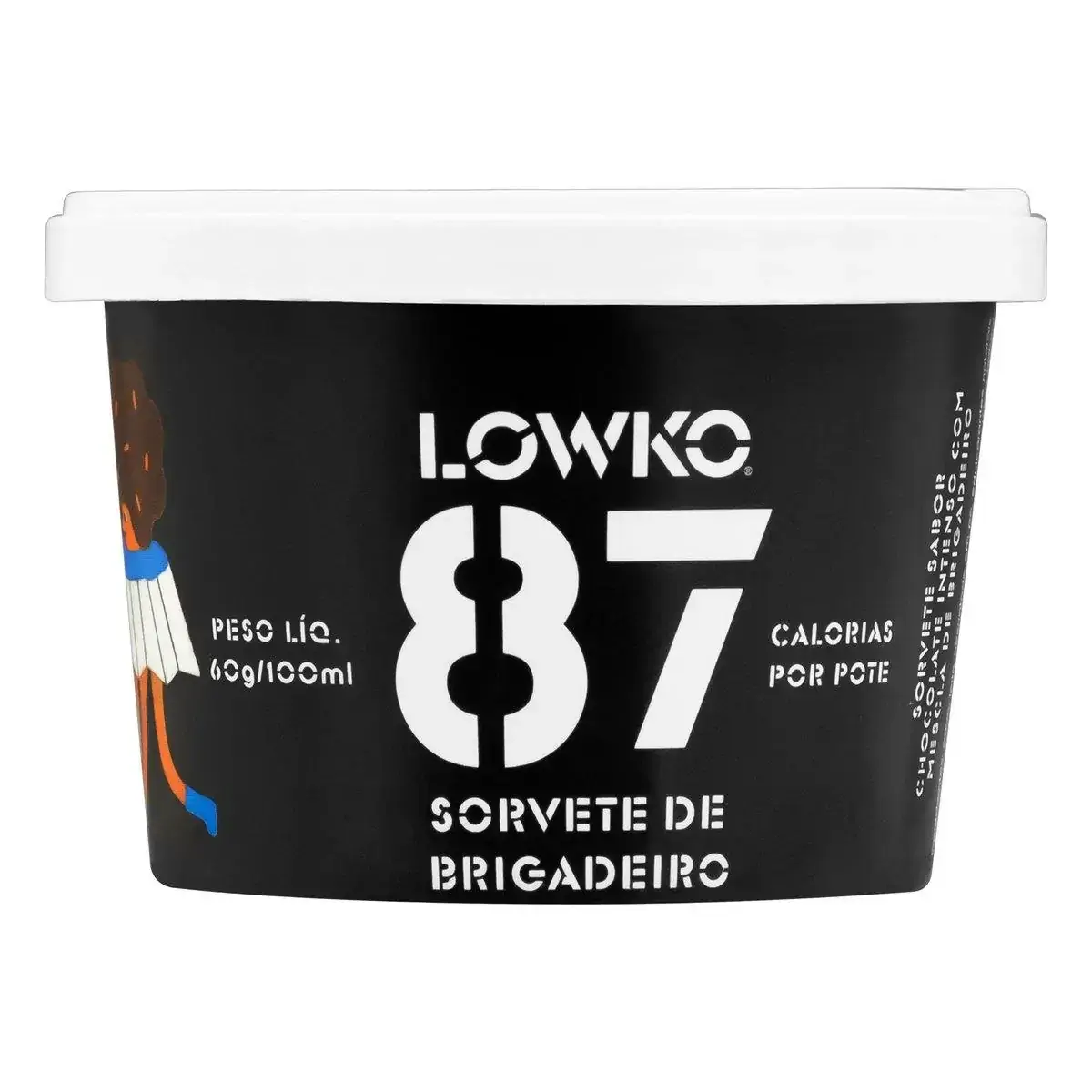 Sorvete Brigadeiro Lowko Pote 100ml