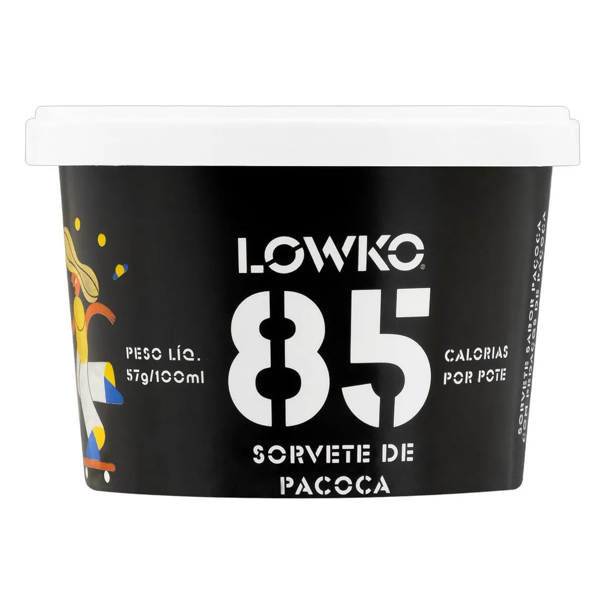 Sorvete Paçoca Lowko Pote 100ml