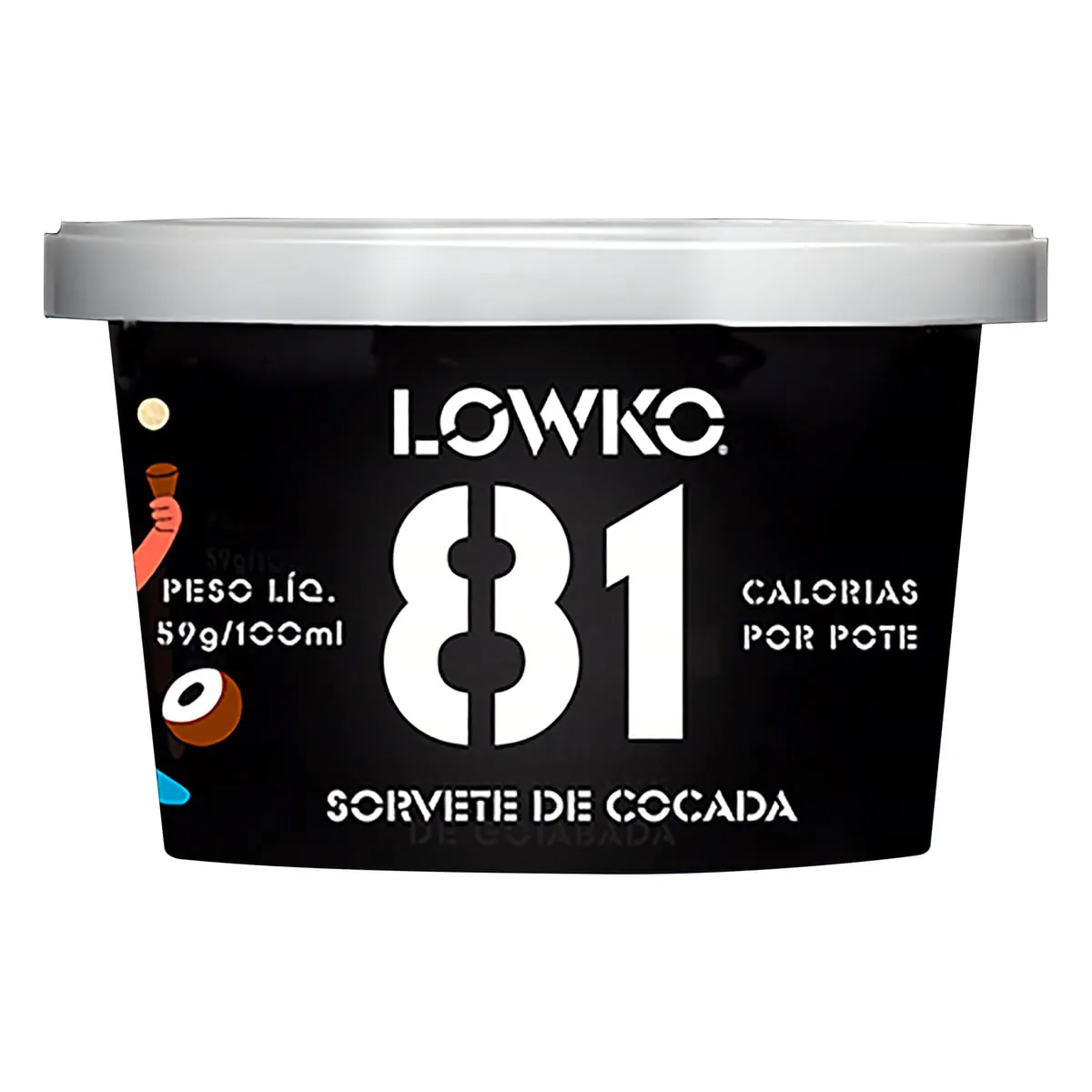 Sorvete Cocada Lowko Pote 100ml