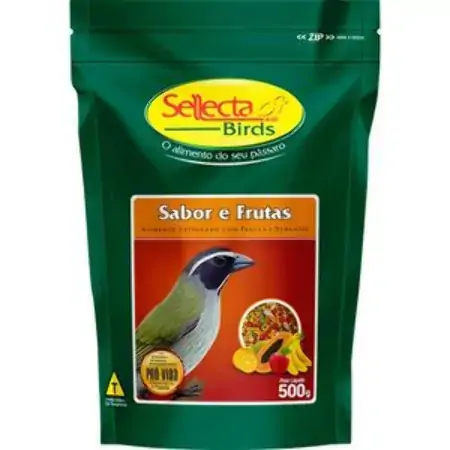 Racao Passaro Extrus Sellecta 500g Sabor/frutas