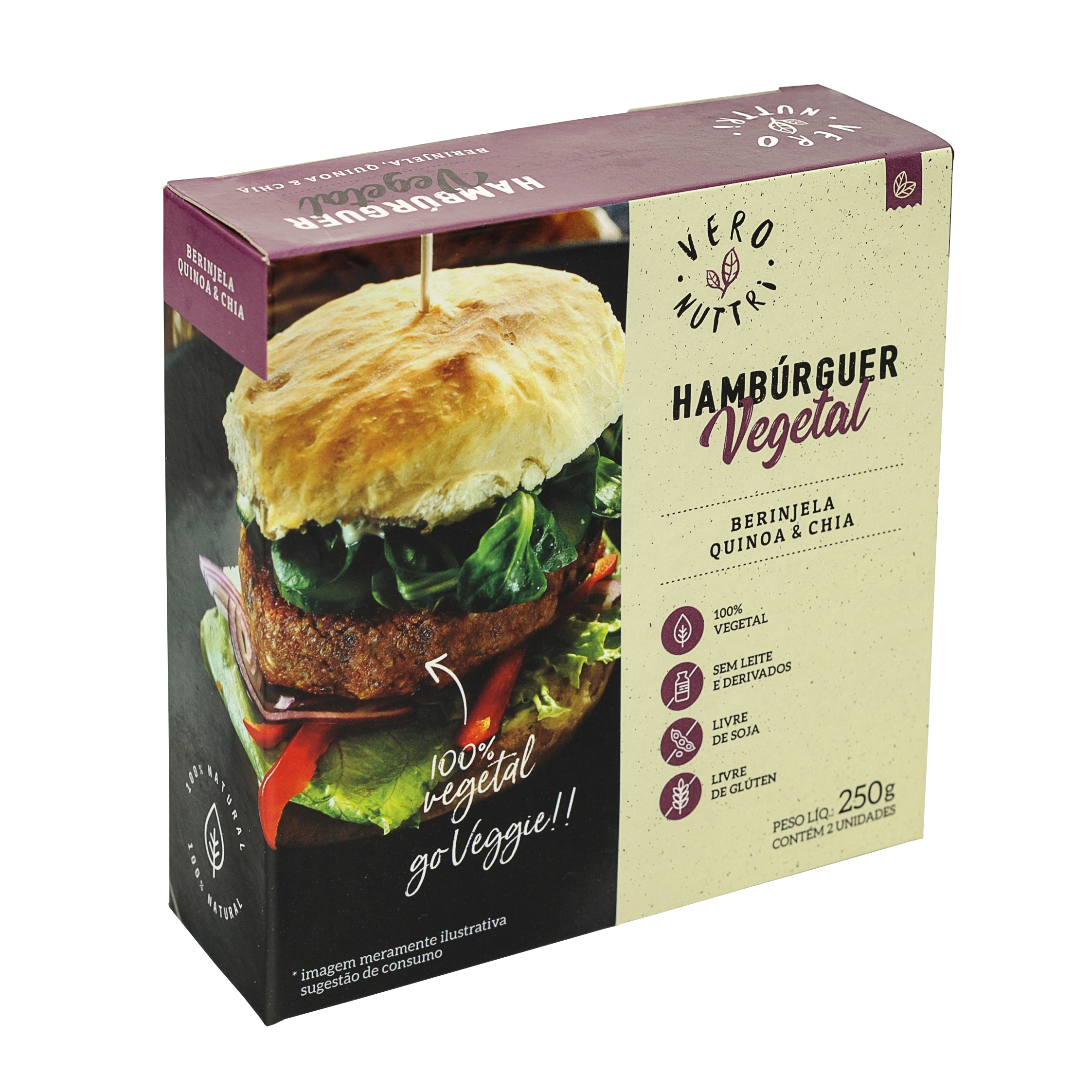 Hamburguer Veg Vero Nuttri De Berinjela 250g
