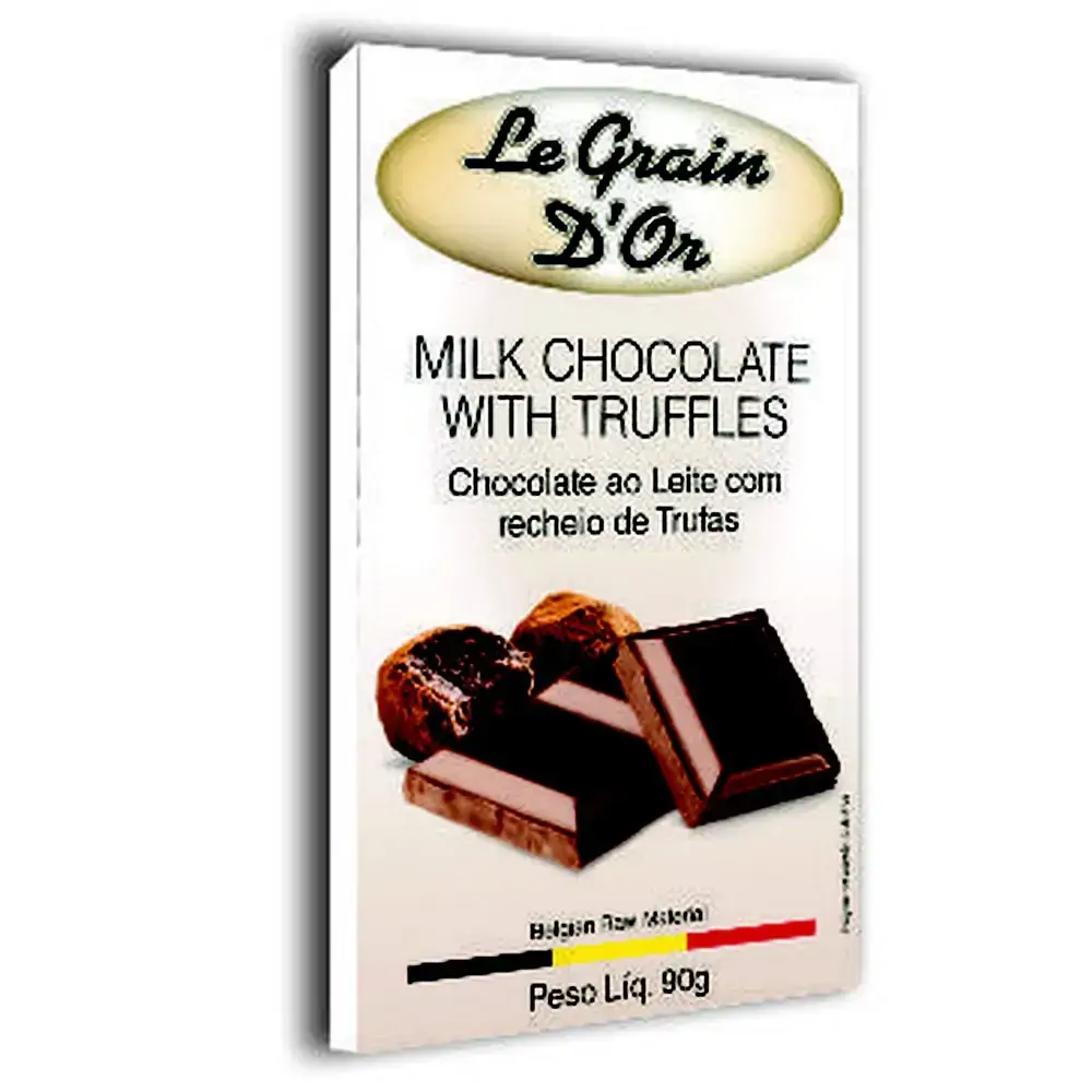 Choc Ao Leite C/trufas De Choc Le Grain Dor 90g