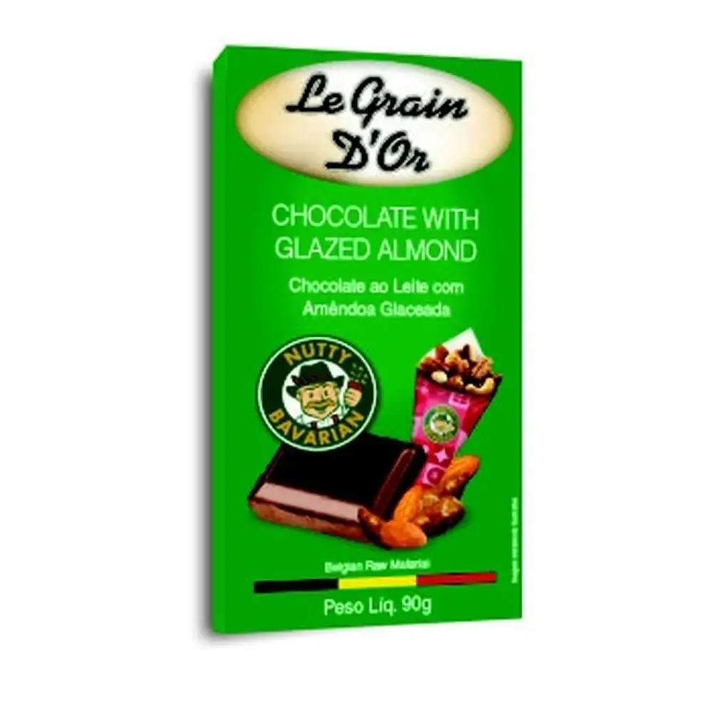 Choc Ao Leite C/amendoas Glaceada Le Grain Dor 90g