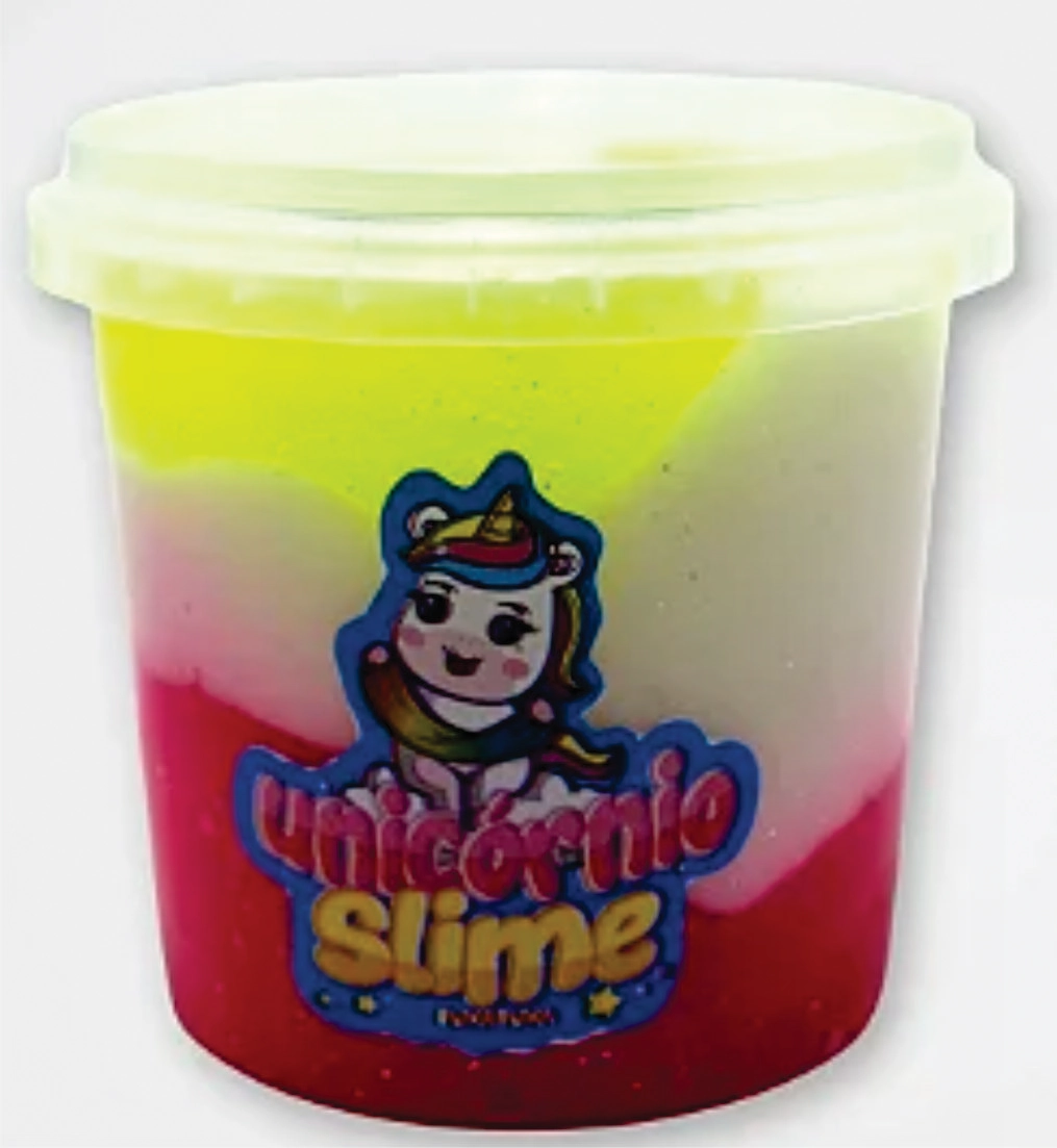 Leleca Slime Puxa Puxa Unicornio Colorida 180g