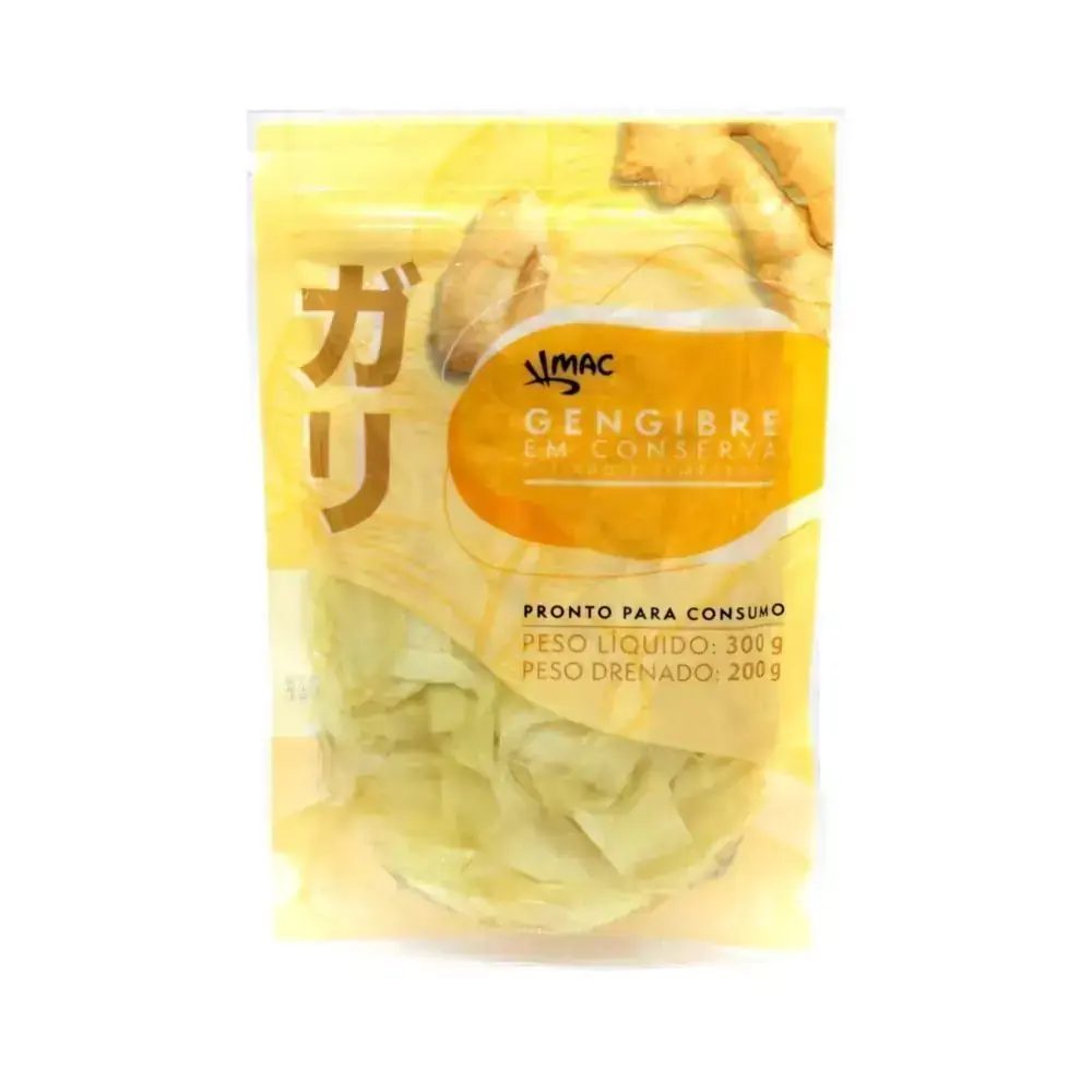Conserva de Gengibre Fatiado Choga Gari MAC - 200 gramas (Drenado)