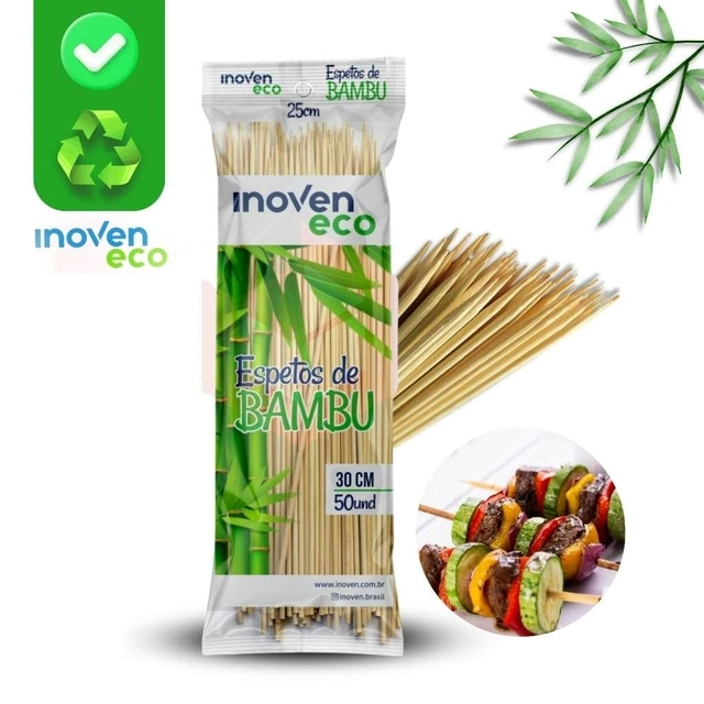 Espetinho De Bambu Inovem Eco 50un