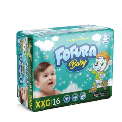 Fralda Desc Fofura Baby Pratico Xxg 12un
