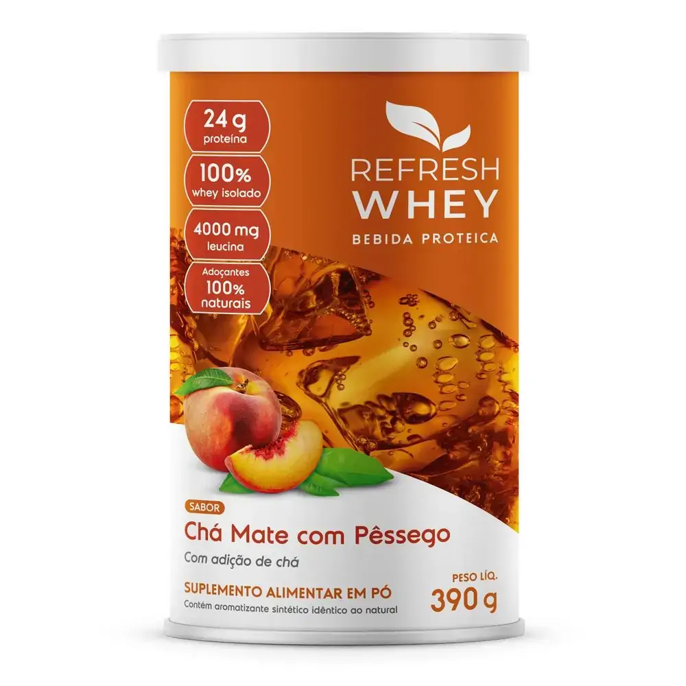 Beb Refresh Whey Cha Mate Pessego 390g