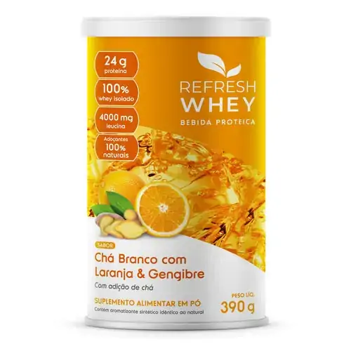Beb Refresh Whey Cha Branco Laranja Gengibre C/14 30g