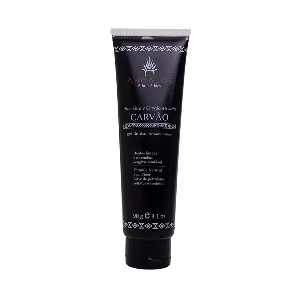 Gel Dental Clareador De Carvão Ativado Natural E Orgânico 90g ? Ahoaloe